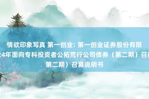 情欲印象写真 第一创业: 第一创业证券股份有限公司2024年面向专科投资者公拓荒行公司债券（第二期）召募说明书