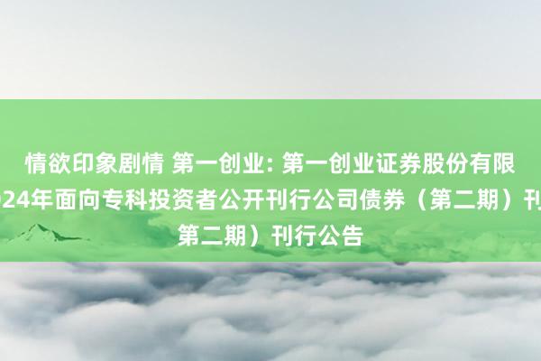 情欲印象剧情 第一创业: 第一创业证券股份有限公司2024年面向专科投资者公开刊行公司债券（第二期）刊行公告