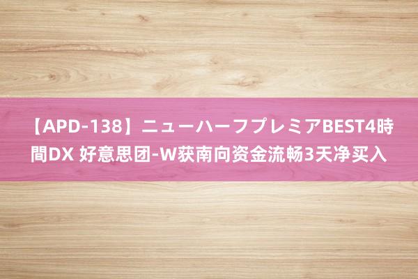 【APD-138】ニューハーフプレミアBEST4時間DX 好意思团-W获南向资金流畅3天净买入