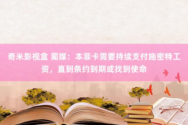 奇米影视盒 葡媒：本菲卡需要持续支付施密特工资，直到条约到期或找到使命