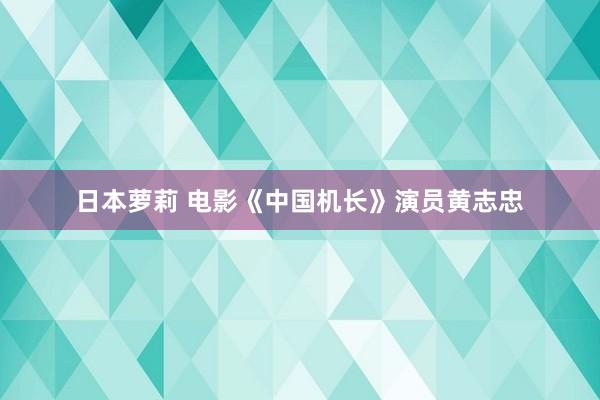 日本萝莉 电影《中国机长》演员黄志忠